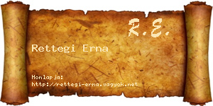 Rettegi Erna névjegykártya